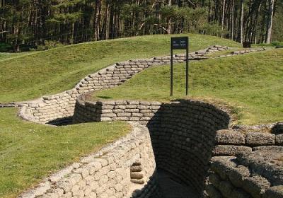 Preserved Ww-i Trenches At Vimy Memorial Park