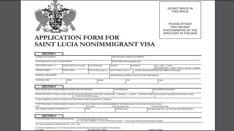 st lucia tourist visa requirements