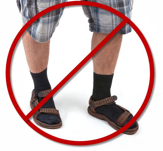 do not wear socks
