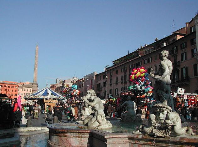 Christmas Market in Piazza Navona in Italy