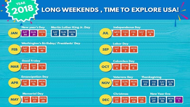 What Is Long Weekend In Usa